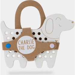 Inrijgplank hout | Charlie de hond | educatief montessori speelgoed | Milintoys | Thuismusje